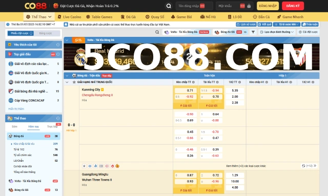 Thể thao CO88 - Top website chơi cá cược bóng đá uy tín 4 Kèo nhà cái