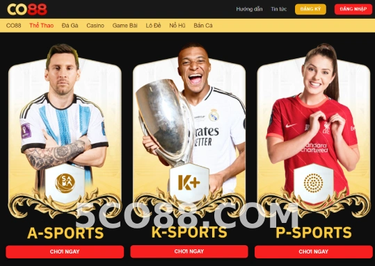 Thể thao CO88 - Top website chơi cá cược bóng đá uy tín 5 the thao co88